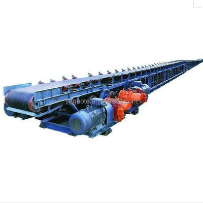 鉱山鉱石砂と砂岩石の建設のための傾斜コンベア PVCゴムベルト