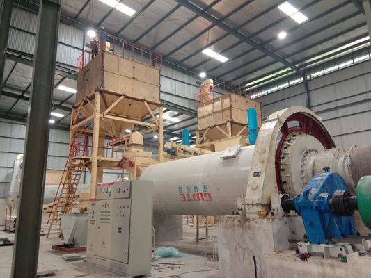 98% 容量 クォーツ砂粉末 機械 ボール 磨き 工場 5-12m 製品の長さ